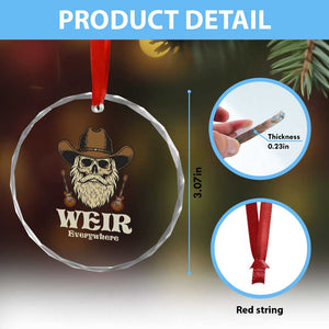 Weir Everywhere Western Skull Guitarist Crystal Glass Ornament Legendary Musician Memorial Retro Tribute for Fans TS02 Print Your Wear