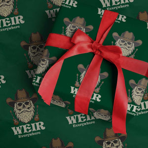 Weir Everywhere Western Skull Guitarist Wrapping Paper Roll Legendary Musician Memorial Retro Tribute for Fans TS02 Green Print Your Wear