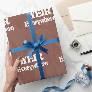 Weir Everywhere Wrapping Paper Roll Legendary Musician Memorial Retro Tribute for Fans TS02 Mocha Print Your Wear