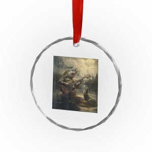 Weird Bass Fish Playing Bass Guitar Crystal Glass Ornament Funny Cursed Meme TS14 Print Your Wear