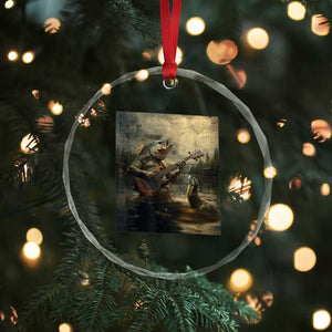 Weird Bass Fish Playing Bass Guitar Crystal Glass Ornament Funny Cursed Meme TS14 Print Your Wear