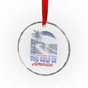 Welcome To America's Gulf Crystal Glass Ornament Retro Vintage Beach - Print Your Wear
