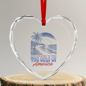 Welcome To America's Gulf Heart Crystal Glass Ornament Retro Vintage Beach TS02 Transparent Glass 3'' Heart Print Your Wear