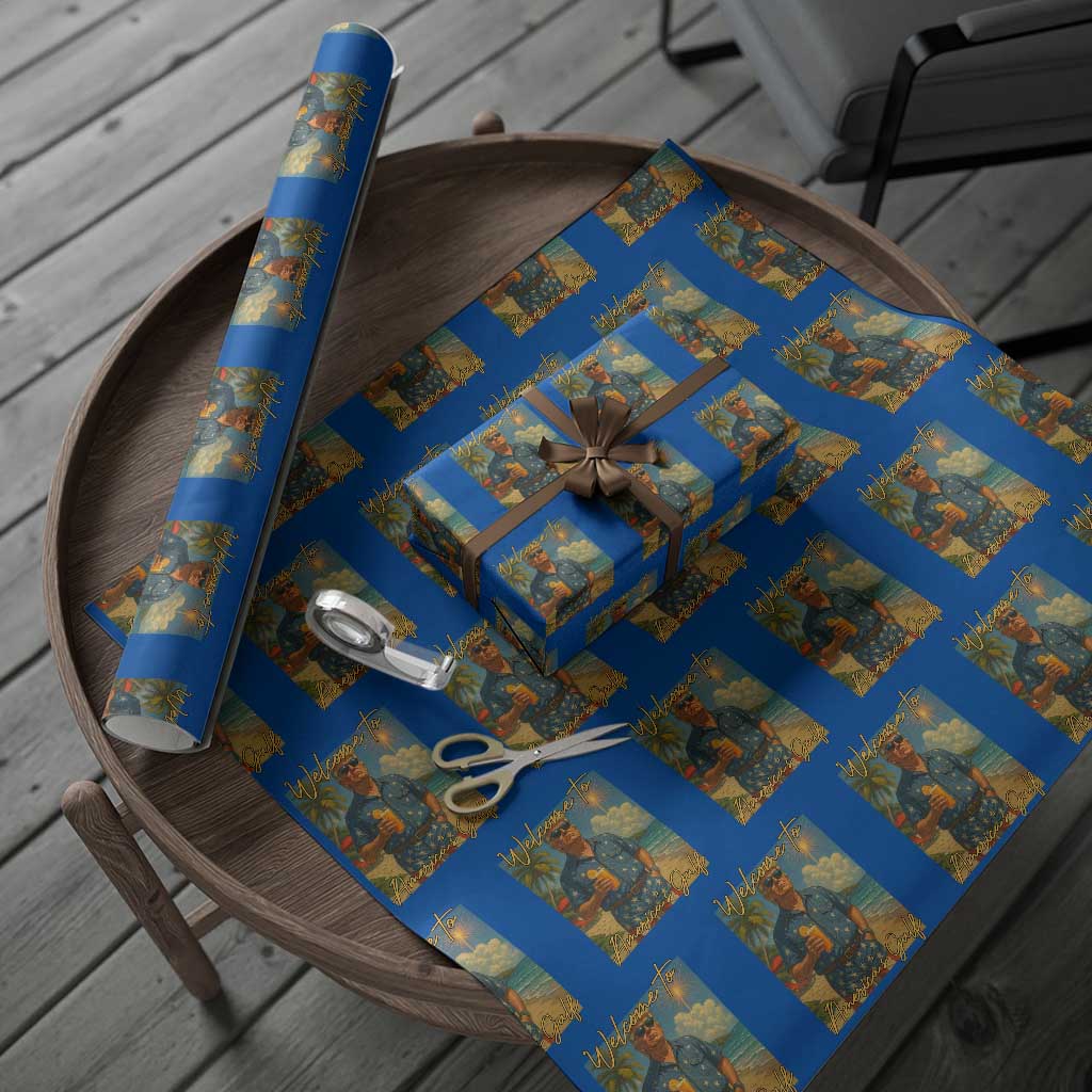 Welcome To Americas Gulf Wrapping Paper Roll Funny Trump Americana Retro Summer Vibe TS02 Blue Print Your Wear