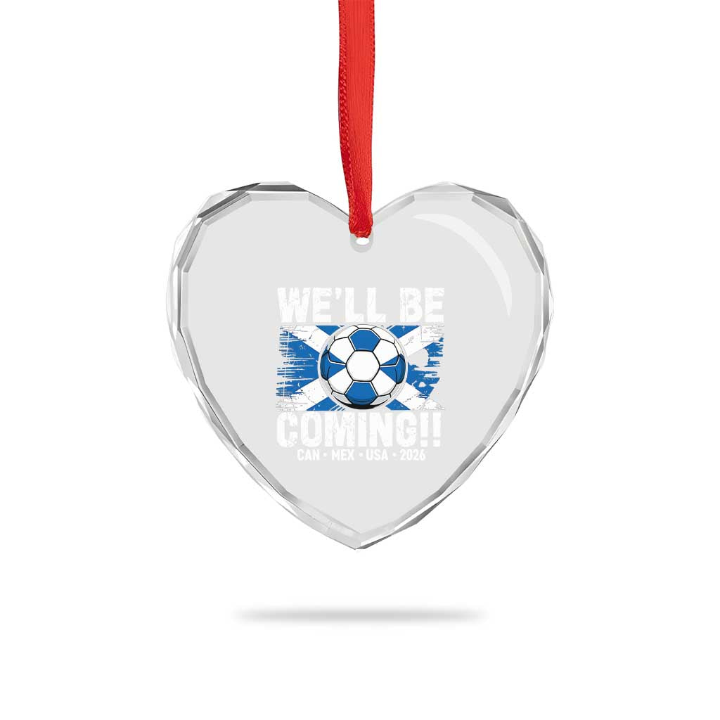 Well Be Coming Soccer Heart Crystal Glass Ornament Scotland Flag Pride Football Fans TS02 Print Your Wear