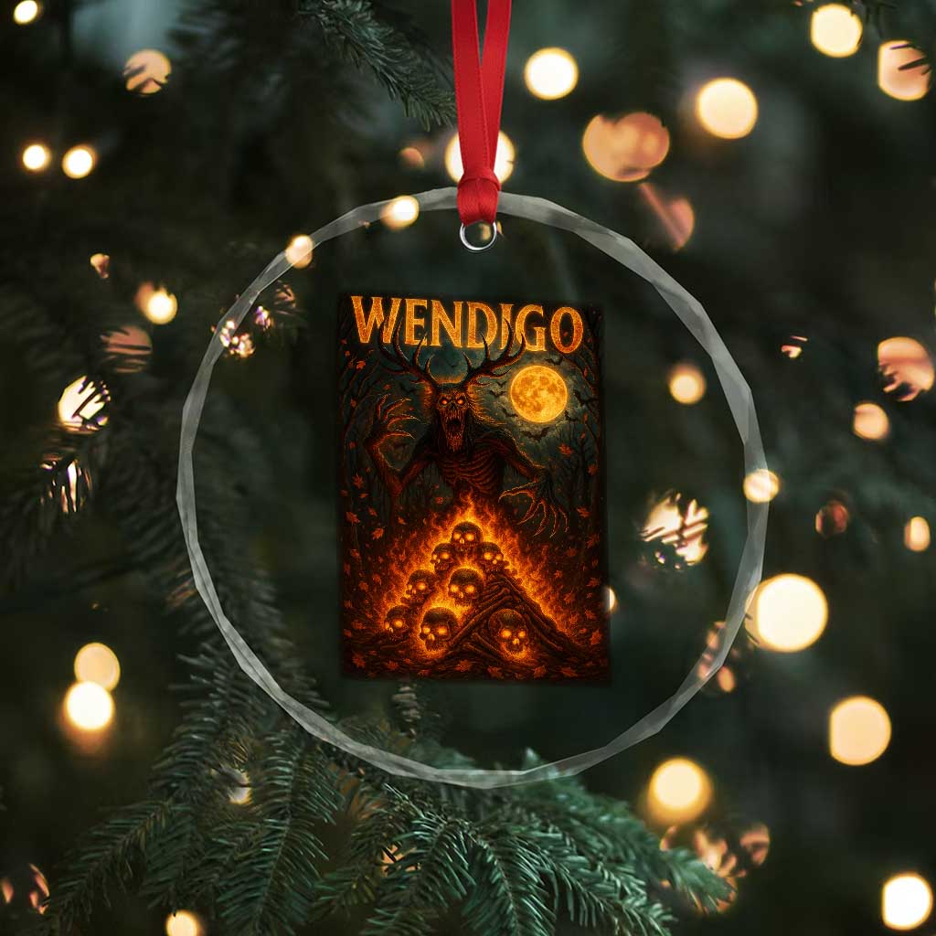 Wendigo Crystal Glass Ornament Halloween Cryptid Horror Mythical Creature TS10 Print Your Wear