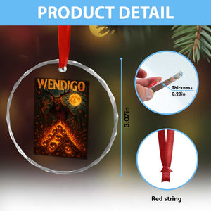 Wendigo Crystal Glass Ornament Halloween Cryptid Horror Mythical Creature TS10 Print Your Wear
