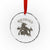 Wendigo Crystal Glass Ornament Horror Cryptid Occult Dark Fantasy TS10 Transparent Glass 3'' Circle Print Your Wear