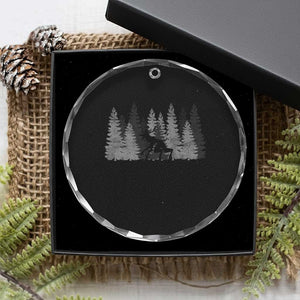 Wendigo Crystal Glass Ornament Mountain Trees Cryptid Occult Dark Fantasy TS10 Print Your Wear