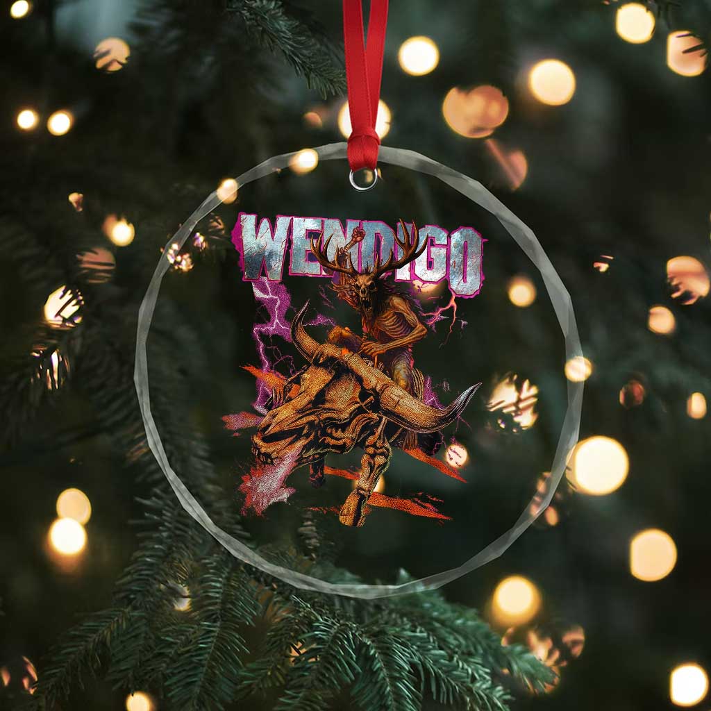 Wendigo Crystal Glass Ornament Riding Skeleton Cryptid Occult Dark Fantasy TS10 Print Your Wear
