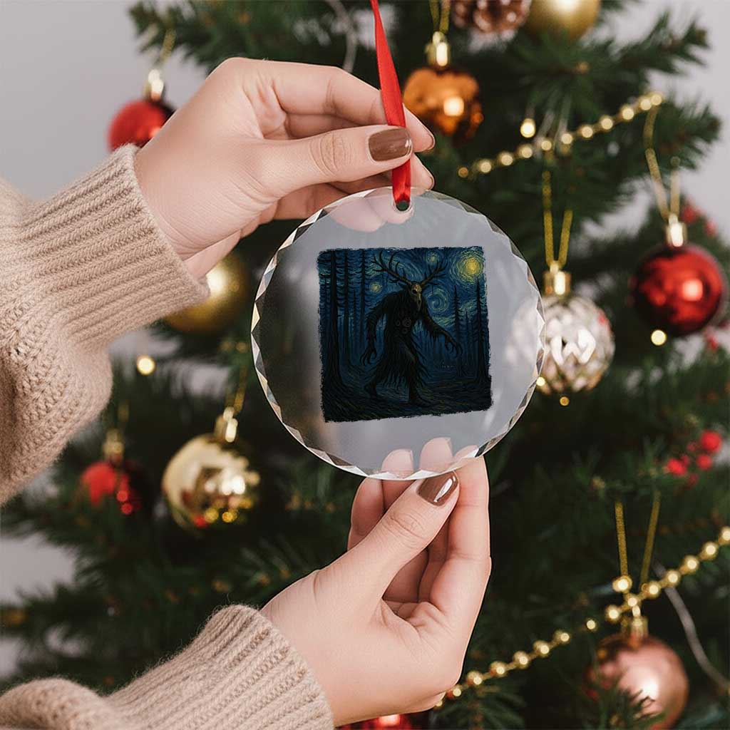 Wendigo Starry Night Crystal Glass Ornament Van Gogh Dark Fantasy Cryptid Lovers TS10 Print Your Wear
