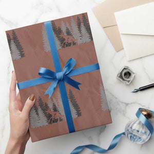 Wendigo Wrapping Paper Roll Mountain Trees Cryptid Occult Dark Fantasy TS10 Mocha Print Your Wear