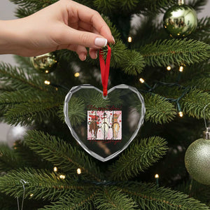 Western Christmas Horse Rider Heart Crystal Glass Ornament Happy Yee Haw Lidays TS12 Print Your Wear