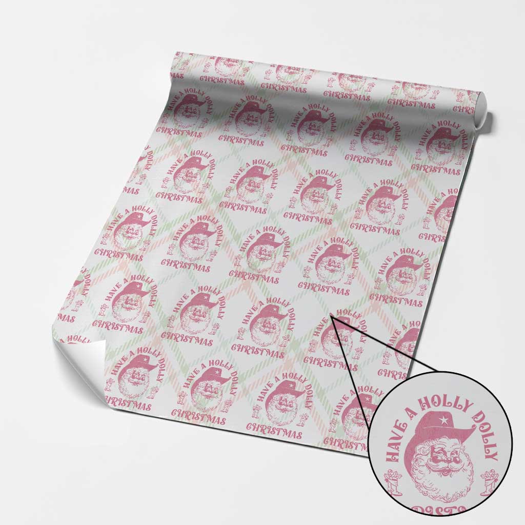 Western Christmas Wrapping Paper Roll Have A Holly Dolly Christmas Cowboy Santa TS11 Christmas Plaid Print Your Wear