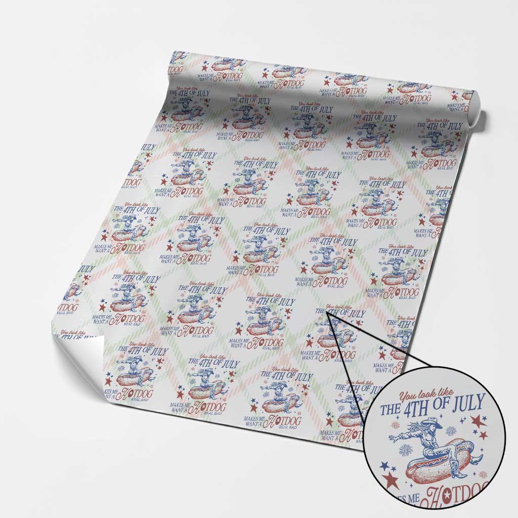 Western Cowgirl You Look Like the 4th of July Wrapping Paper Roll Makes Me Want A Hot Dog Real Bad TS14 Christmas Plaid Print Your Wear