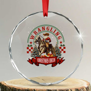 Western Crystal Glass Ornament Howdy Country Christmas Horse Xmas Cheer TS10 Transparent Glass 3'' Circle Print Your Wear