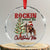 Western Crystal Glass Ornament Vintage 90s Cowboy Santa Claus Xmas Tree TS10 Transparent Glass 3'' Circle Print Your Wear
