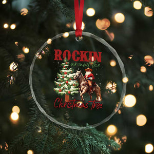 Western Crystal Glass Ornament Vintage 90s Cowboy Santa Claus Xmas Tree TS10 Print Your Wear