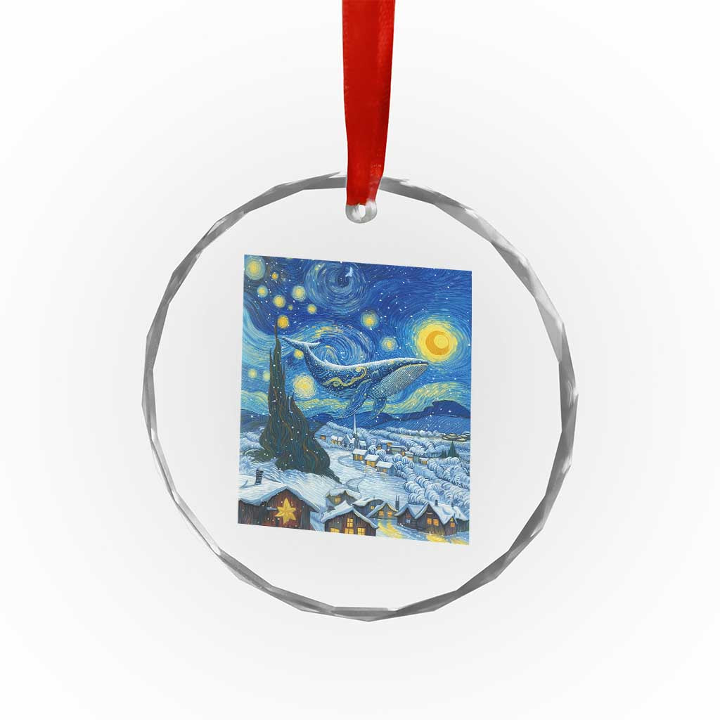 Whale Christmas Crystal Glass Ornament Stary Night Van Gogh Christmas TS14 Print Your Wear