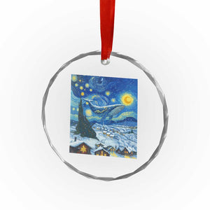 Whale Christmas Crystal Glass Ornament Stary Night Van Gogh Christmas TS14 Print Your Wear