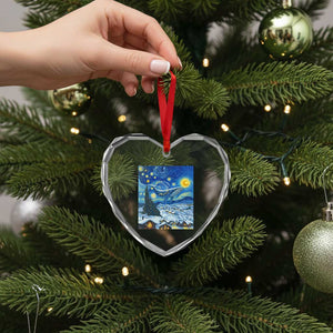 Whale Christmas Heart Crystal Glass Ornament Stary Night Van Gogh Christmas TS14 Print Your Wear