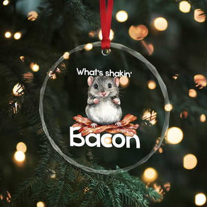 What is Shakin Bacon Funny Mouse Crystal Glass Ornament Pun Animal Humor TS02 Print Your Wear