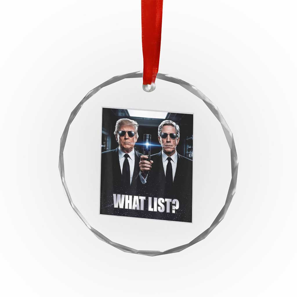 What List Dark Political Humor Crystal Glass Ornament Funny Political Conspiracy Parody TS02 Print Your Wear