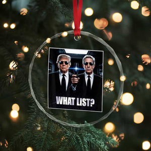 What List Dark Political Humor Crystal Glass Ornament Funny Political Conspiracy Parody TS02 Print Your Wear