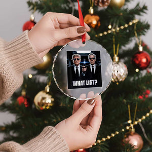 What List Dark Political Humor Crystal Glass Ornament Funny Political Conspiracy Parody TS02 Print Your Wear