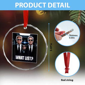 What List Dark Political Humor Crystal Glass Ornament Funny Political Conspiracy Parody TS02 Print Your Wear