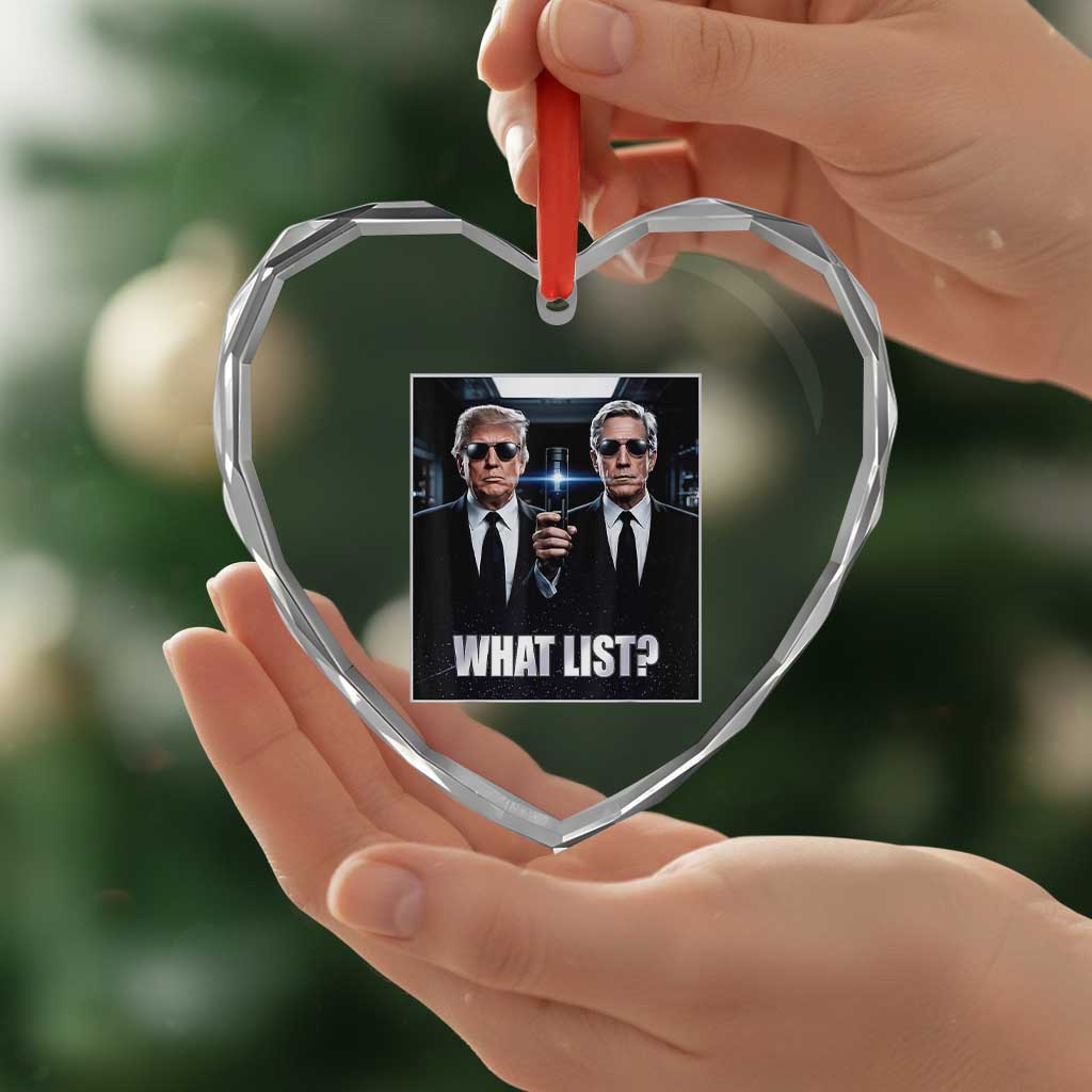 What List Dark Political Humor Heart Crystal Glass Ornament Funny Political Conspiracy Parody TS02 Print Your Wear