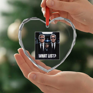 What List Dark Political Humor Heart Crystal Glass Ornament Funny Political Conspiracy Parody TS02 Print Your Wear