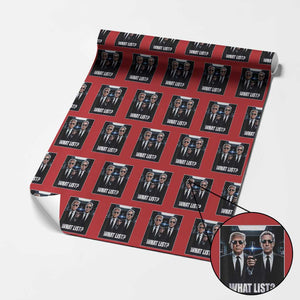 What List Dark Political Humor Wrapping Paper Roll Funny Political Conspiracy Parody TS02 Red Print Your Wear