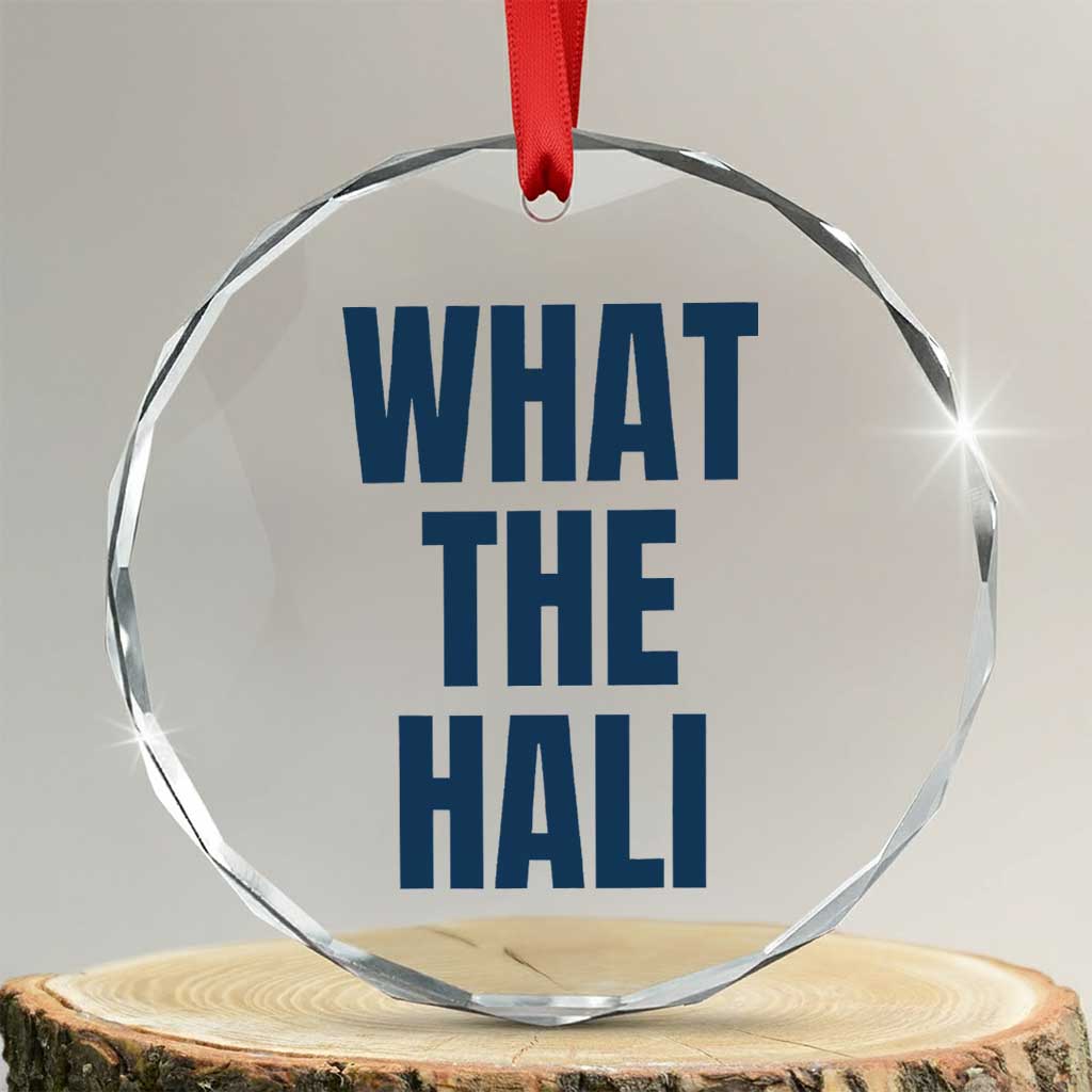 What The Hali Crystal Glass Ornament Indiana Hoosier Funny Basketball Overrated TS02 Transparent Glass 3'' Circle Print Your Wear