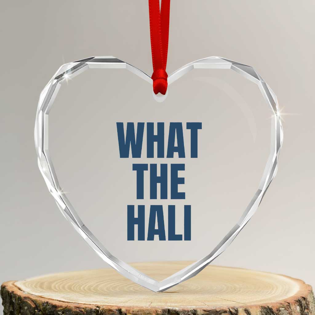 What The Hali Heart Crystal Glass Ornament Indiana Hoosier Funny Basketball Overrated TS02 Transparent Glass 3'' Heart Print Your Wear