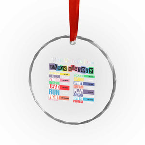 What We Learn From Black History Crystal Glass Ornament African American Pride TS11 Print Your Wear