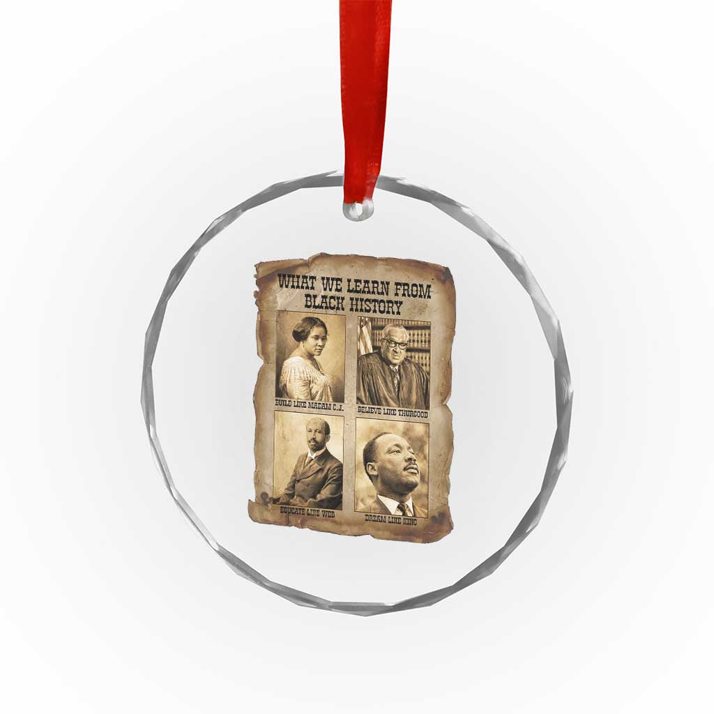 What We Learn From Black History Crystal Glass Ornament Iconic African American Figures TS12 Print Your Wear