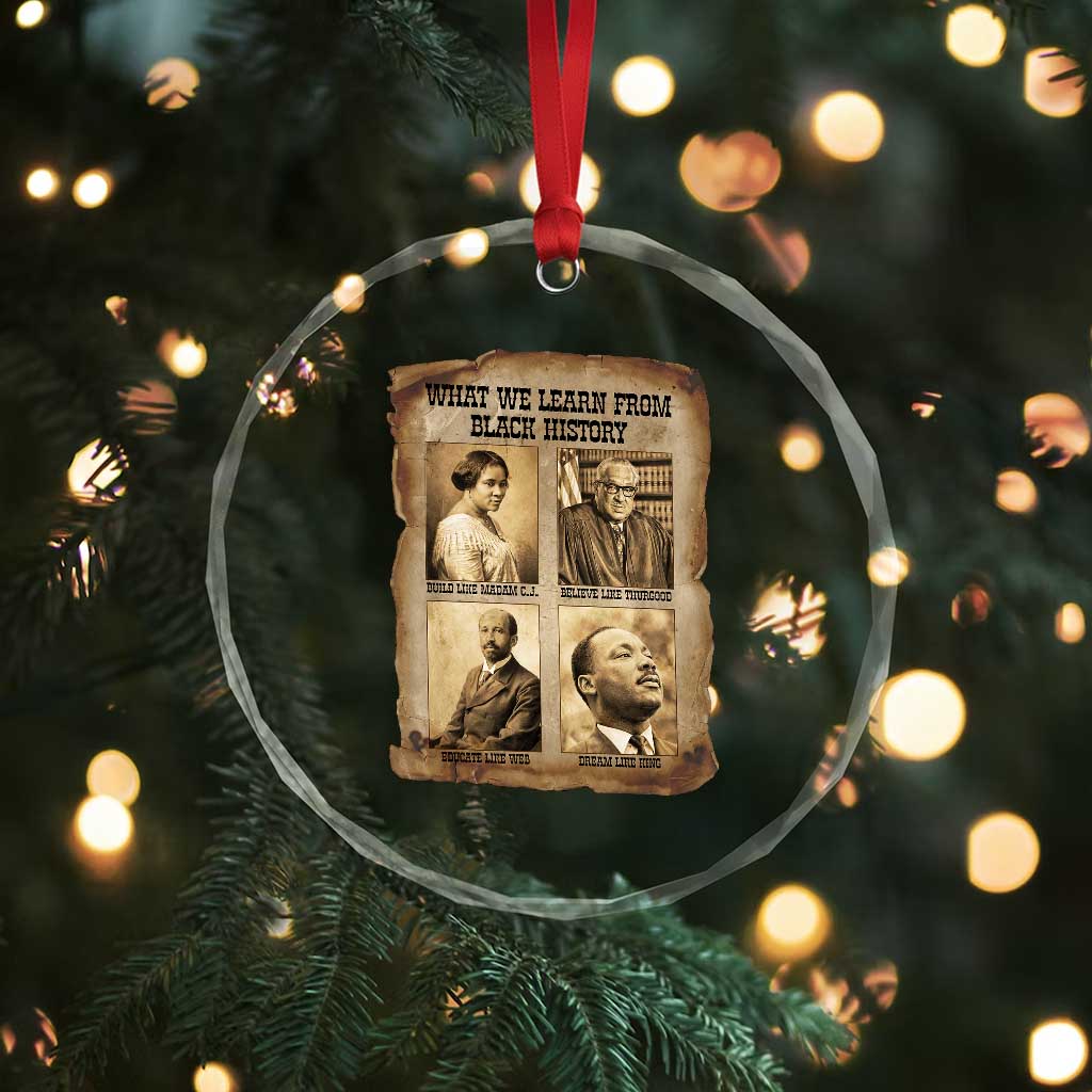 What We Learn From Black History Crystal Glass Ornament Iconic African American Figures TS12 Print Your Wear