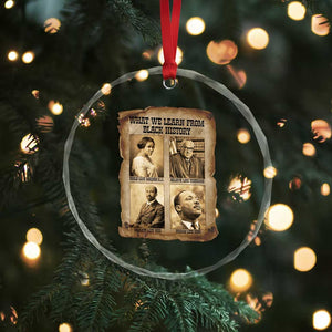 What We Learn From Black History Crystal Glass Ornament Iconic African American Figures TS12 Print Your Wear