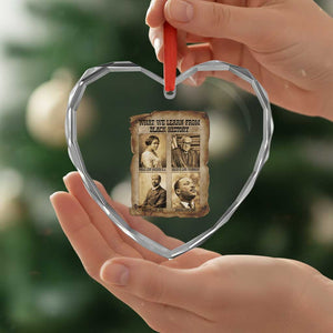 What We Learn From Black History Heart Crystal Glass Ornament Iconic African American Figures TS12 Print Your Wear