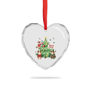 Wheek Wheek Guinea Pig Christmas Outfit Heart Crystal Glass Ornament Cavy Lover Gift TS12 Print Your Wear