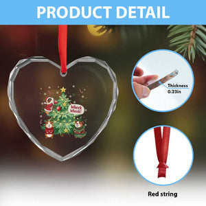 Wheek Wheek Guinea Pig Christmas Outfit Heart Crystal Glass Ornament Cavy Lover Gift TS12 Print Your Wear