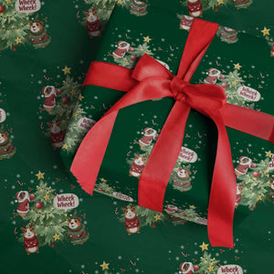 Wheek Wheek Guinea Pig Christmas Outfit Wrapping Paper Roll Cavy Lover Gift TS12 Green Print Your Wear