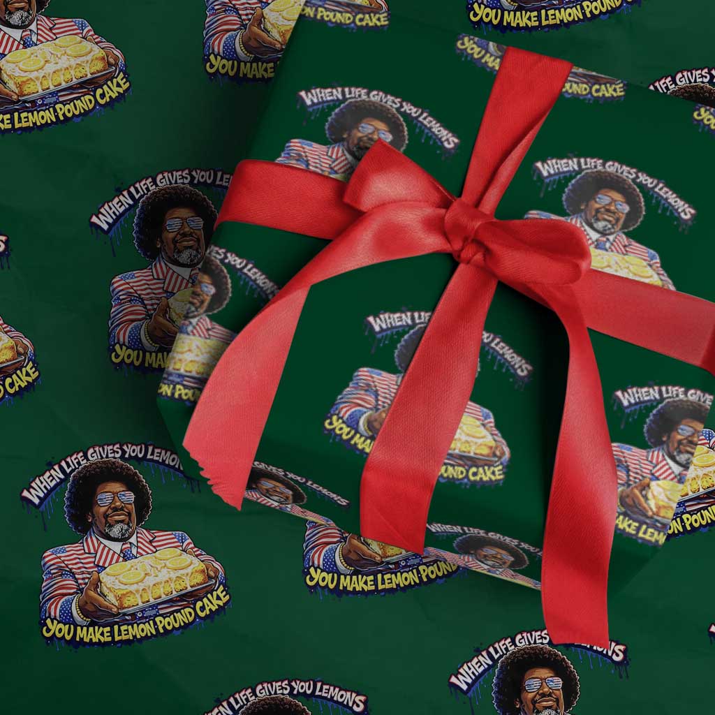 When Life Gives You Lemons Make Lemon Pound Cake Funny Meme Wrapping Paper Roll Viral Hip Hop Humor Parody for Rap Fans TS02 Green Print Your Wear