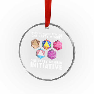 When Someone Attacks One Party Member D20 Dice LGBTQ Ally Crystal Glass Ornament TS10 Print Your Wear