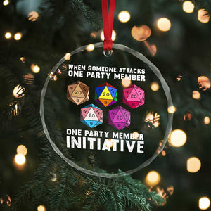 When Someone Attacks One Party Member D20 Dice LGBTQ Ally Crystal Glass Ornament TS10 Print Your Wear