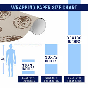 When Tyranny Becomes Law Rebellion Becomes Duty Wrapping Paper Roll We The People 1776 US Flag TS10 Print Your Wear