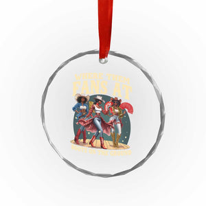 Where Them Fans At Boots On The Ground Black Cowgirl Crystal Glass Ornament TS10 Print Your Wear