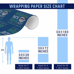 Where's My Ho At Matching Ugly Christmas Wrapping Paper Roll Santa Funny Couples TS10 Print Your Wear