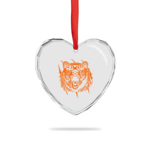 Wildlife Grizzly Bear Chicago Lover Heart Crystal Glass Ornament TS11 Print Your Wear